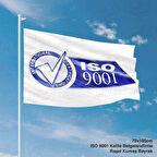 Iso 9001 Kalite Belgelendirme Gönder Bayrağı - 70x105 Cm Raşel Kumaş Bayrak