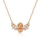 925 Ayar Gümüş Kanatlı Melek Kadın Gümüş Kolye