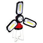 POWERMASTER MX-8801 3XCOB LED+ 3W LED ÇOK FONKSİYONLU ÇALIŞMA - KAMP LAMBASI