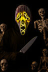 Halloween Maske Çığlık Neon Model Lüks Pilli ark.t