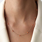 Turuncu Toplu Dorica Kolye