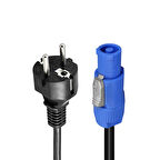 PowerMaster Powecon 1.5 Metre Specon Power Kablo 3x1 mm Speakon Jack Girişli