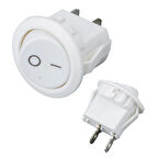 Ayt IC-133A Yuvarlak Işıksız On Off Anahtar 2 Pin Aç Kapa Düğme Buton 20 Mm