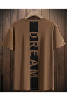 Erkek Sırt Dream Baskılı Oversize T-shirt