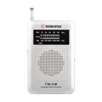 Sonivox Vs-r115 Gümüş Renk Mini Cep Radyosu Deprem Çantasına Uygun Fm Radyo