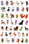 Sticker Kabartmalı A4 Boyutunda Stiker Defter, Planlayıcı Etiket-(lim547) - Sevimli Hayvanlar