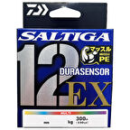 Daiwa Saltiga Durasensor 12EX 300m Multicolor Örgü - İp Misina 0.18mm - 2PE - 16Kg