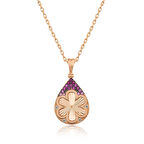 925 Ayar Gümüş Damla Çiçek Kadın Gümüş Kolye