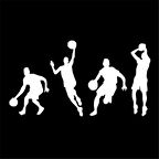 Basketbol Oyuncu Sticker Araba Yapıştırma 2