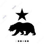 Büyük Yıldız Bulunan Kutup Ayısı Sticker 15cm