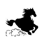 Dörtnala Giden At Sticker 15cm