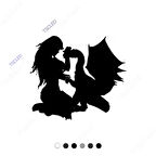 Ejderhasını SevenKadın Sticker 18cm