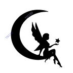 Kanatlı Melek Sticker Etiket Yapıştırma 15cm