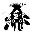 Kızılderili Uzaktan Görünüşü Sticker 17cm