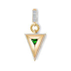 Zümrüt Taşlı Üçgen Charm