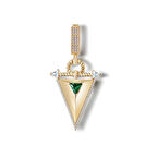 Zümrüt Taşlı Üçgen Charm