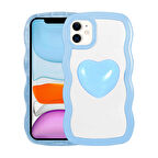 Apple iPhone 11 Kılıf Kalp Figürlü Pop Soketli Koruma Silikon