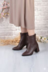 Fort 1193 Uraz Rahat 6 Cm Kalın Topuk Yüksekliği Sivri Burun Kadın Bot