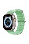 Apple Watch Uyumlu 44mm Renkli ​​​​KRD-75 Silikon Metal Tokalı Kordon 