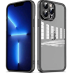 Apple iPhone 12 Pro Metal Kamera Korumalı Transparan Renkli Kapak