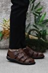 Mehmet Mete 102 Taba Kale Comfort Hakiki Deri Erkek Sandalet