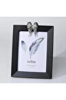 Freya Melek Kanadı Tekli Çerçeve Siyah Gümüş 13x18