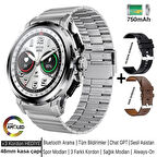 Kalobee Sk43 Akıllı saat Ultra kaliteli 3 kordonlu Amoled Ekran/Sesli görüşme/48mm Kasa/750mAh Pil