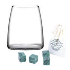 Perlotus Bournot Viski Bardağı ve 4’lü Yeşil Granit Viski Taşı Hediye