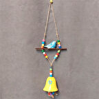 Uretti - Fatma 4830 El Yapımı Çan Ve Kuş Temalı Taş Tozu Duvar Süsü