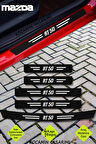 Mazda BT50 Karbon Kapı Bagaj Eşik Koruma Seti Çizilmelere Karşı Dayanıklı Folyo BT50 Yazılı