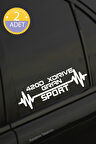 BMW  420d xDrive Gran Coupe Nabız Kalp Atışı Ritim  420d xDrive Gran Coupe Araç Uyumlu Oto Sticker 2 Adet Beyaz 20*7CM
