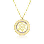 925 Ayar Gümüş Gold Kar Tanesi Kadın Gümüş Kolye