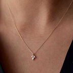 Işıltılı Markiz Taşlı Kolye