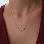 Dikdörtgen Taşlı Işık Kolye