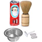 Sakal Tıraş Seti Kan Taşı Hediyeli Tıraş Sabunu Köpürtme Tası