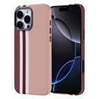 iPhone 16 Pro Kılıf Kablosuz Şarj Özellikli Karbon Fiber Görünümlü Nekst Kapak
