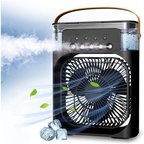 Type-C Girişli Masaüstü Mini Klima Gece Lambalı Buharlı Hava Soğutucu Vantilatör 3 Kademeli Taşinabilir Soğutucu 600 Ml