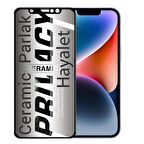 İphone 14 Plus Parlak Hayalet Prıvacy Seramik Esnek Ekran Koruyucu 