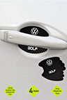 Karbon Tasarımlı Volkswagen Golf Kapı İçi Çizik Koruma ve Estetik Folyo Seti - 4 Parça Golf Yazılı