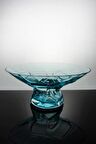 Paşabahçe Denizlicam El İmalatı Kristal Turkuaz Oval Desenli Kase 1027819 23563
