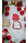 Yılbaşı Yeni Yıl Noel Gingerbread House Kurabiye Evi 2'li Kurabiye Kalıbı ve Hamur Şekillendirici