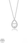 SWAROVSKİ TAŞLI  ZİRCONİA KALP 925 AYAR GÜMÜŞ KOLYE