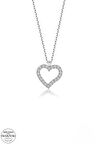 SWAROVSKİ TAŞLI  ZİRCONİA KALP 925 AYAR GÜMÜŞ KOLYE