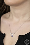 SWAROVSKİ TAŞLI  ZİRCONİA RİTİM 925 AYAR GÜMÜŞ KOLYE