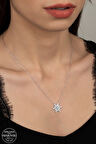 SWAROVSKİ CRYSTAL KAR ÇİÇEĞİ 925 AYAR GÜMÜŞ KOLYE