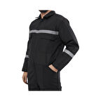 KANT Bondit Kumaş Bütün Kollu Soğuk Hava Kışlık Tulum Siyah