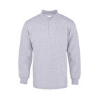 KANT 2 İplik Polo Yaka Sweatshirt Gri