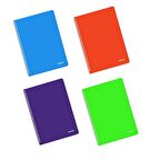 Mopak Neon Serisi Spiralli Defter Pp Kapak A4 60 Yaprak Kareli 4'lü