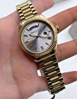 Gün&Tarih Göstergeli Çelik Gold Renk Business Erkek Kol Saati