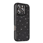 iPhone 16 Pro Max Kılıf Kamera Korumalı Simli Parıltılı Lüks Silikon